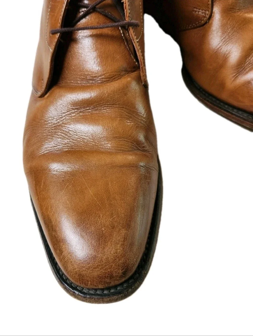 Floris Van Bommel Cognac Calf Leather Chukka Boots Mens 10.5 US Ankle Dress Shoe